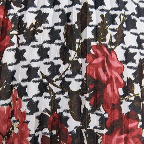 NWT ZARA PRINTED FLORAL BLOGGER WOW PLEATED SKIR - Picture 7 of 8